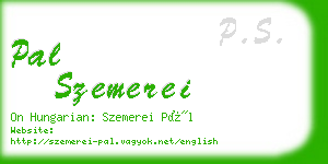 pal szemerei business card